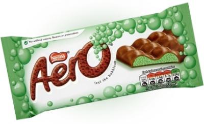 Молочный пористый шоколад Nestle Aero Перечная мята 90 гр